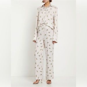 Sleeper Blossom Printed Satin Lounge Pants